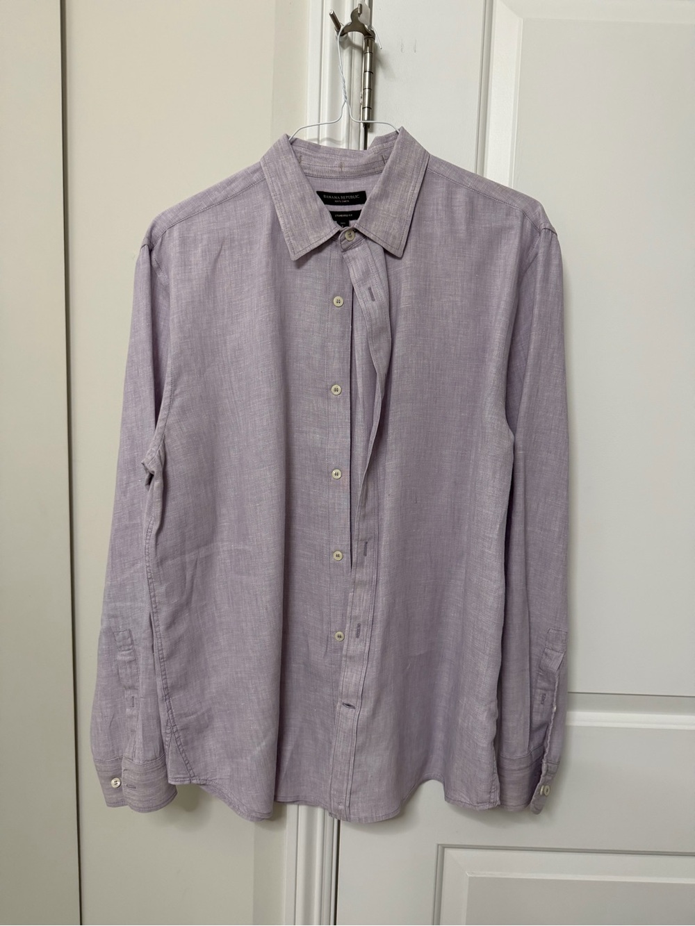 Banana Republic Lavender Long-Sleeve Button-Down Shirt